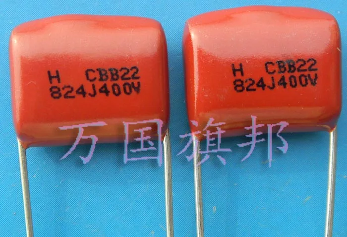 

Free Delivery. CBB22 metallized polypropylene film capacitor is 400 v 824 0.82 uF