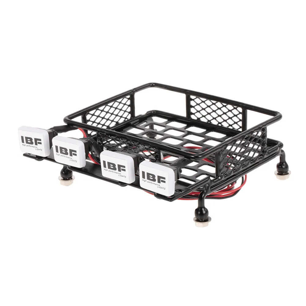 Багажник на крышу багажник с квадратной светодиодной световой полосой для 1/10 RC Car