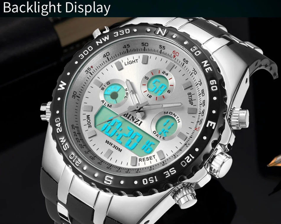 BINZI DUAL DISPLAY WATCH  (6)