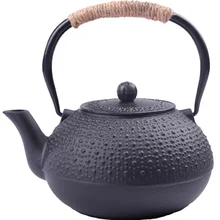 Лидер продаж! 1800 мл большой емкости чугунок японский Стиль чугунный чайник чисто ручной работы большой гладить чайник Южной чайник, чайный набор