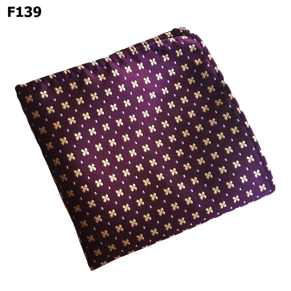 F139 Men’s High Quality Handkerchief Paisley Pattern Pocket Square Wedding Party HZTIE0326 - Цвет: F139
