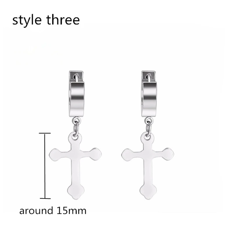 Мужские и женские модные серьги в виде креста 1 пара|mans earings jewelry|jewelry earringsfashion jewelry |