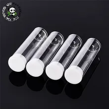 100 шт. прозрачная труба Пластик контейнеры для бисера Коробка Для Хранения Чехол для ювелирных изделий 55x15 мм