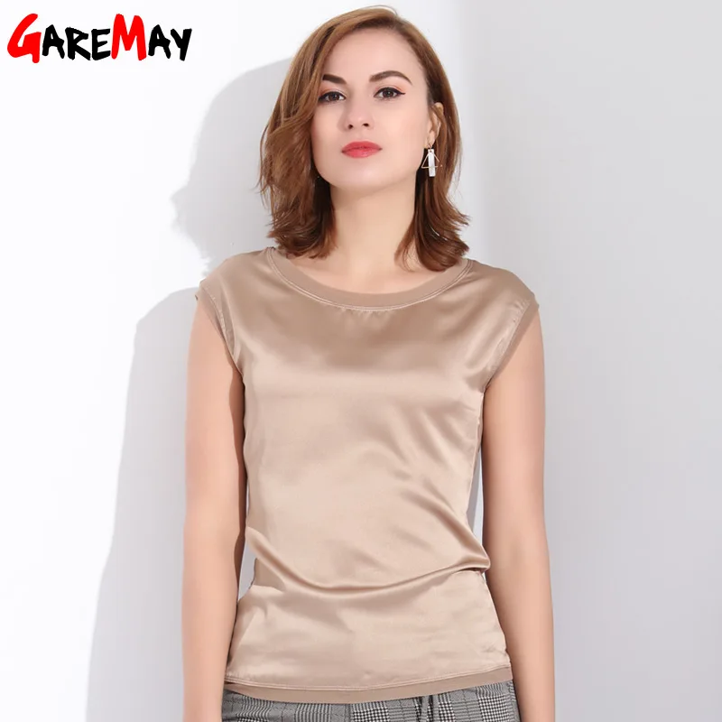 Summer women t shirt Chinese silk 2018 tops tees women clothing chiffon o-neck fashion women's T-shirts for short sleeve 048