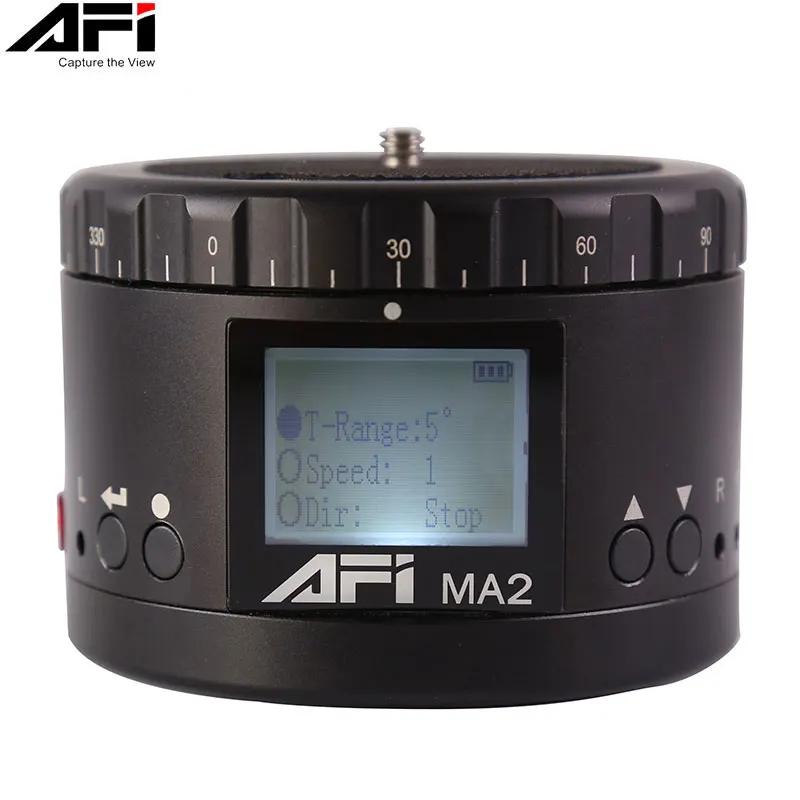 US $258.00 AFI Ma2 Aluminum LED Electronic Panorama Head Time Lapse Panoramic Tripod For CameraPhone Stabilizer Rotation For 360 Timelapse