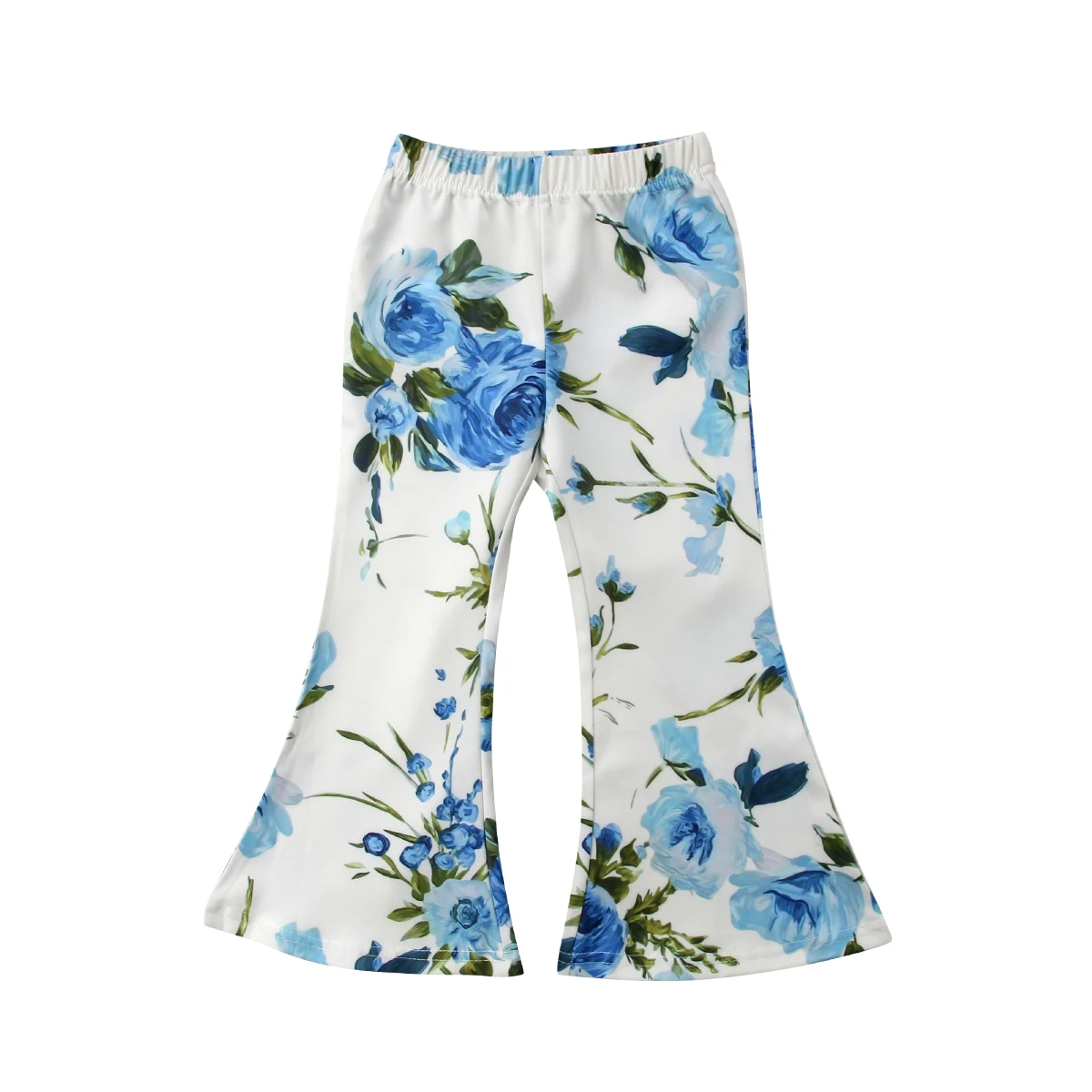 

Girls Pants Kids Baby Girls Bell-bottom Long Pants Flower Fashion Wide Leg Trousers Loose Cotton Pants 2-7T