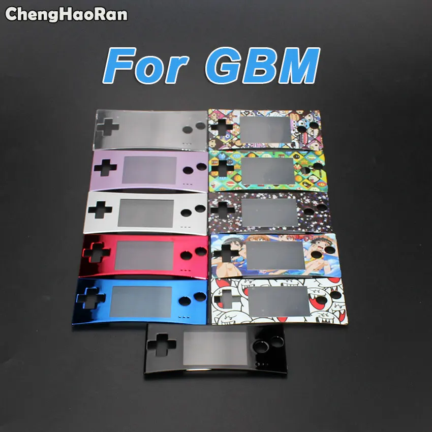 

ChengHaoRan For GameBoy Micro Cover Fashion Style Front Faceplate Cover For GBM System Chrome Front Shell Case