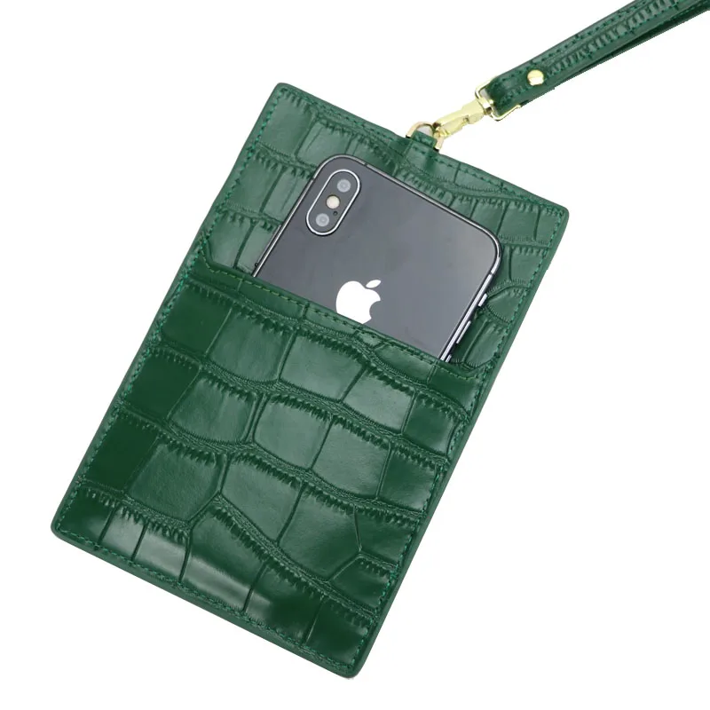 dark green Индивидуальный Чехол-кошелек для мобильного телефона с рисунком крокодила и инициалами, чехол для кредитных карт - Цвет: dark green