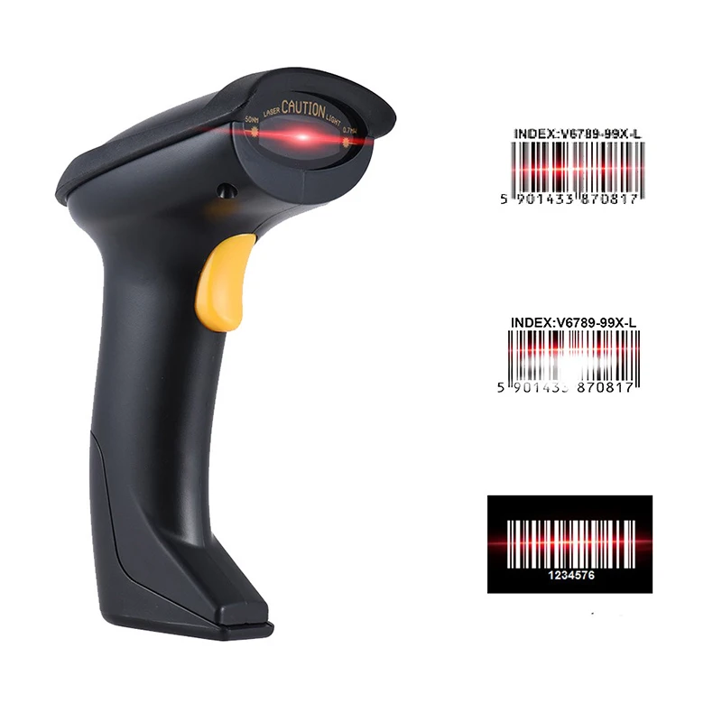 

Wireless Bluetooth Barcode Scanners 1D 32 Bit Laser Support HID/SPP Bluetooth Transmission Mode For IOS Android Windows