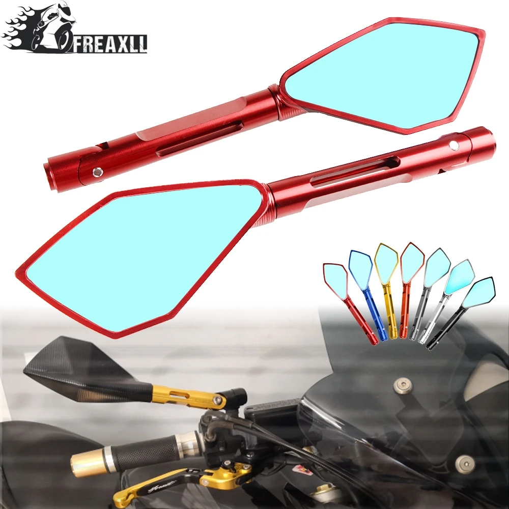 

Universal For YAMAHA FZ1 FZ6 MT-07 MT-09 MT-10 KAWASAKI ER-6N Z1000 Z750 Motorcycle Aluminum Rearview Mirrors Rear Side