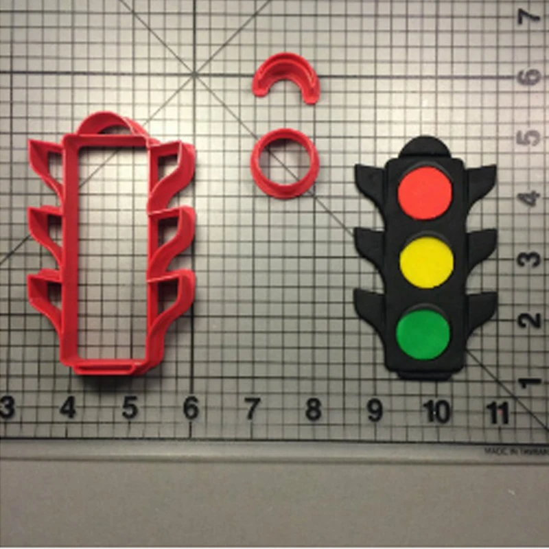 

Traffic Cone Light Sign Fondant Cake Decorating Tools Custom Made 3D Printed Cookie Cutter Set