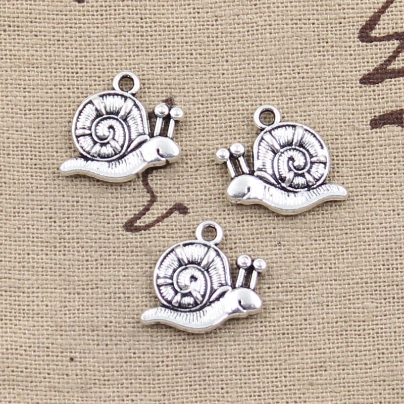 

6pcs Charms garden snail 16x18mm Antique Making pendant fit,Vintage Tibetan Silver Bronze,DIY bracelet necklace