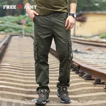 FreeArmy Brand New Fashion Mens Hosen 2016 Marke Männliche Hosen Beiläufige Taschen Solide Jogginghose Cargohosen Männer Größe 42 MK-7160A