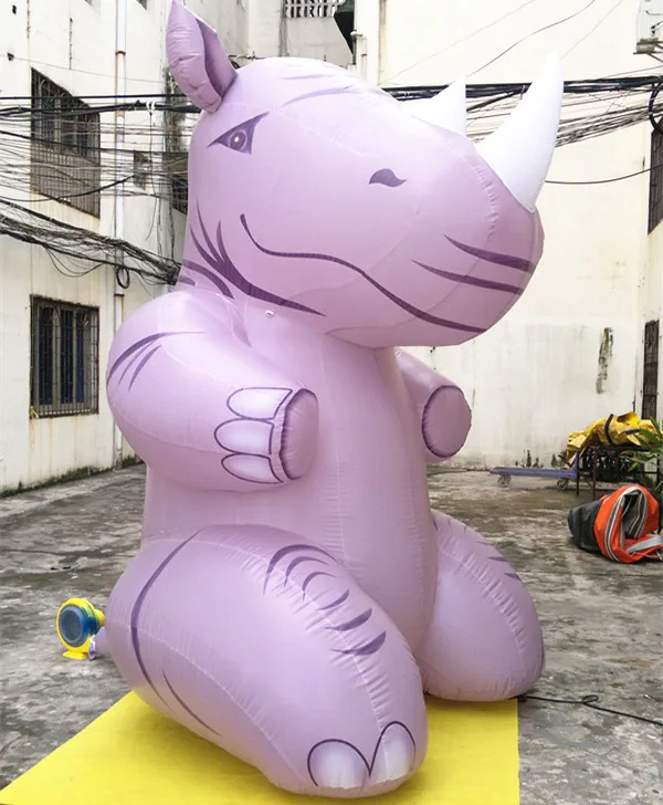 Free shipping 3m high Giant inflatable rhinoceros for advertising-in