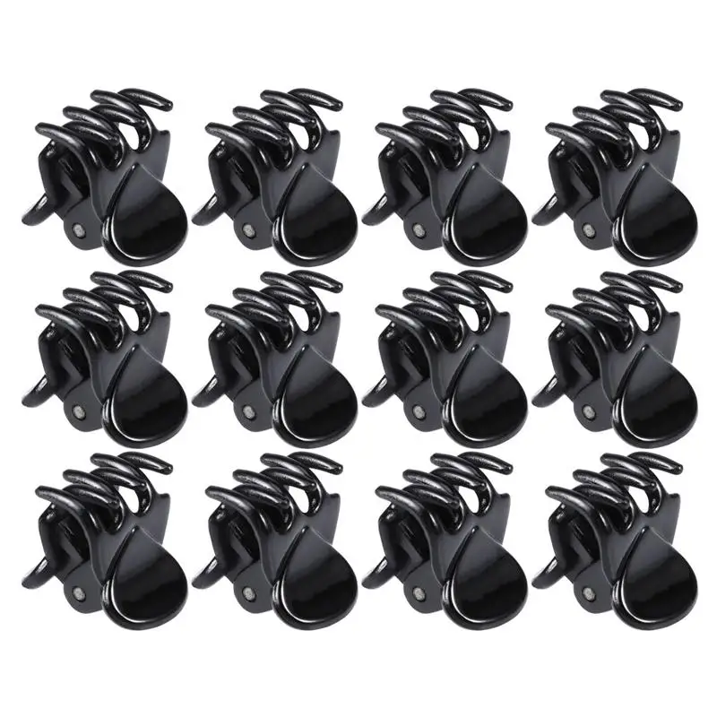 

12PCS Hair Claw Clips Cute Mini Small Plastic Hair Claw Clamp Hair Clip Hair Accessories for Women Girls Ladies