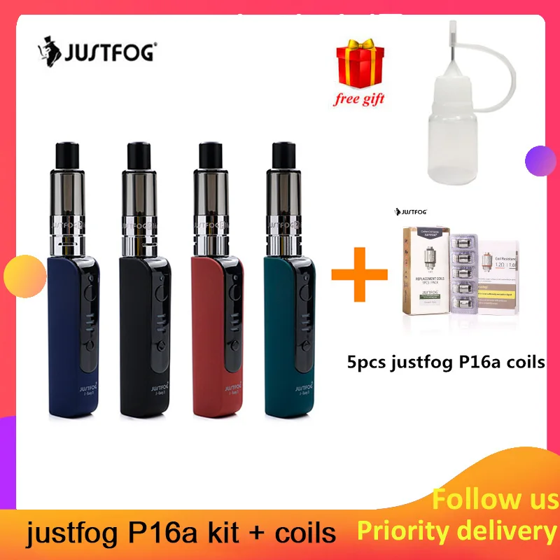 Baratos Original Justfog P16A Kit con batería de 900mAh incorporado Anti escupir protección E cigarrillo kit del justfog Q16 kit de