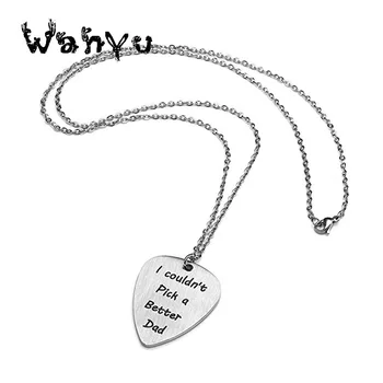 

Guitar pick shape pendant with letters guitar pick necklace Jewelry for men or women