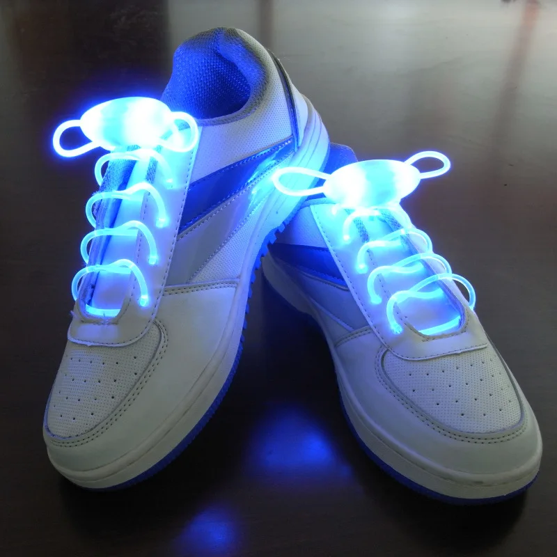 

LED Shoelaces 7 color style White Yellow Red Green Blue Pink multicolor LED laces with Button Battery