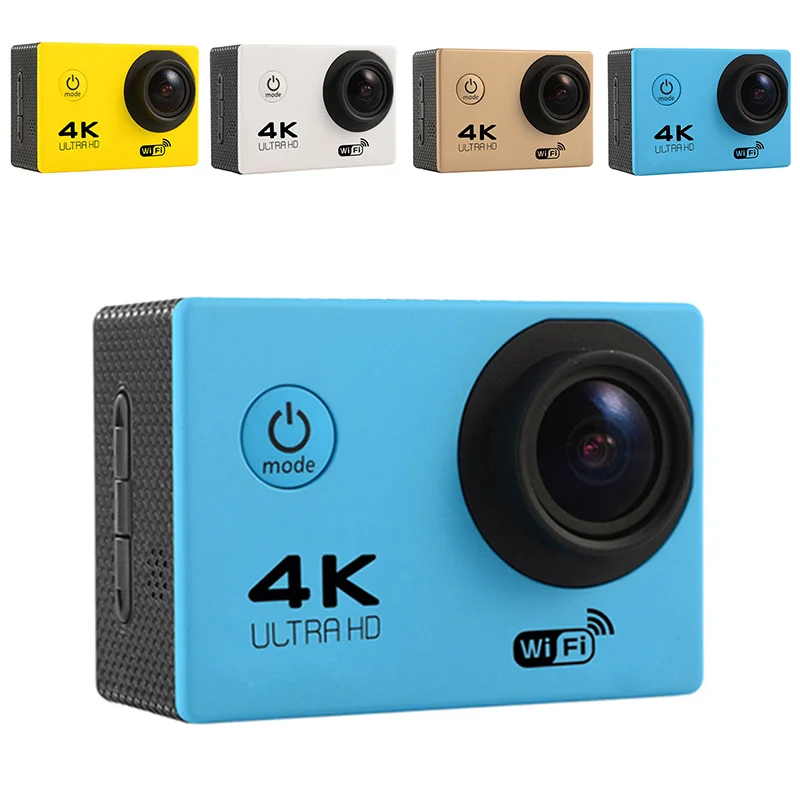 Экшн камера Ultra HD 4 K видеокамера с Wi Fi 16 МП 170 пикселей 2 дюйма f60 водонепроницаемая