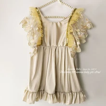 ; золотистая детская одежда с блестками; платье принцессы для маленьких девочек; Летнее Детское платье для свадебной вечеринки для девочек; Одежда для маленьких девочек; 3345