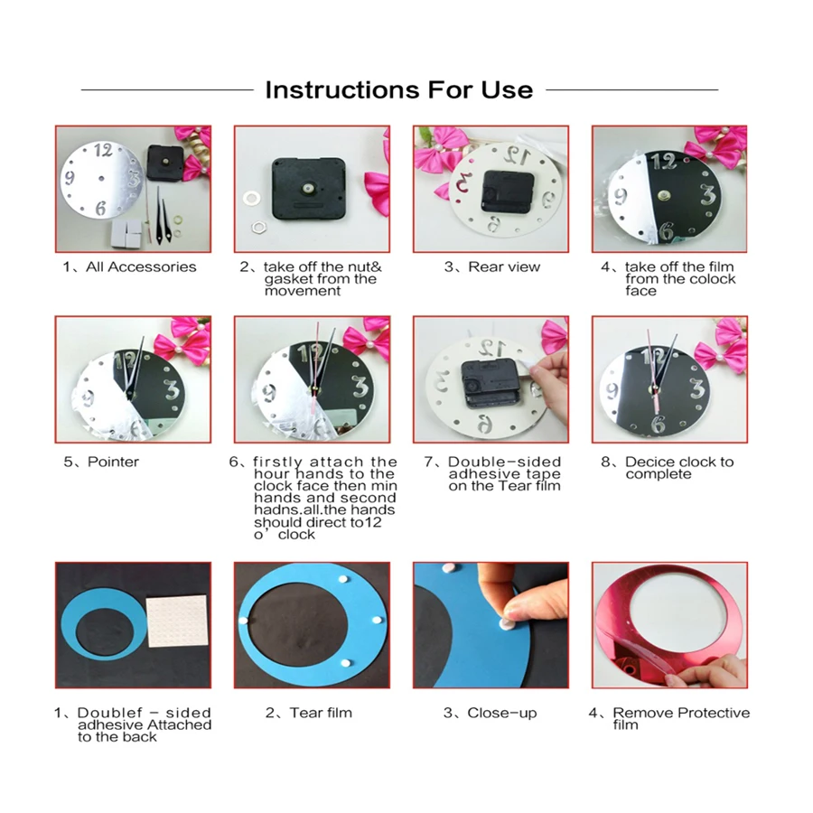 Nuevo especial oferta real acrílico relojes reloj de pared espejo reloj en la habitación de casa moderna decoración Nuevo especial oferta real acrílico relojes reloj de pared espejo reloj en la habitación de casa moderna decoración