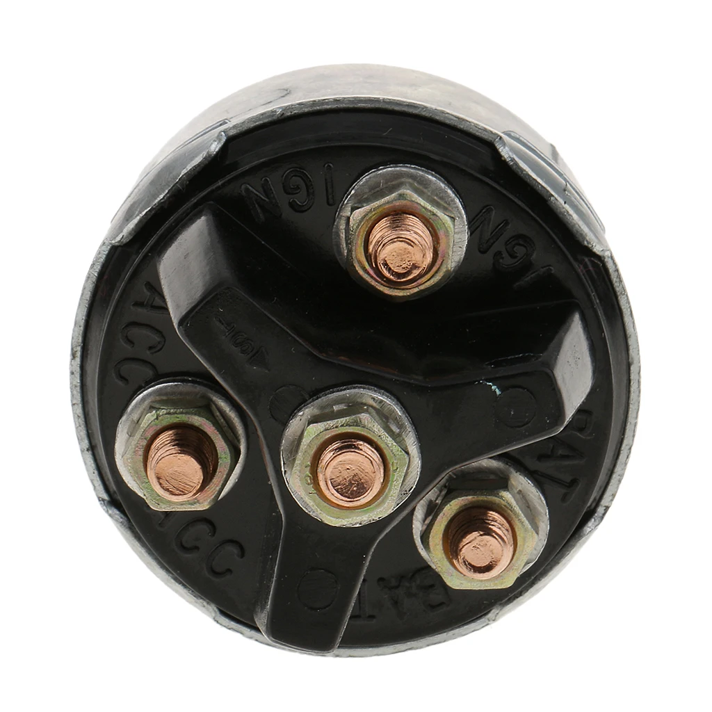 Universal Metal Ignition Switch Lock Cylinder Replacement and 2 Keys for Car Auto Truck Silver