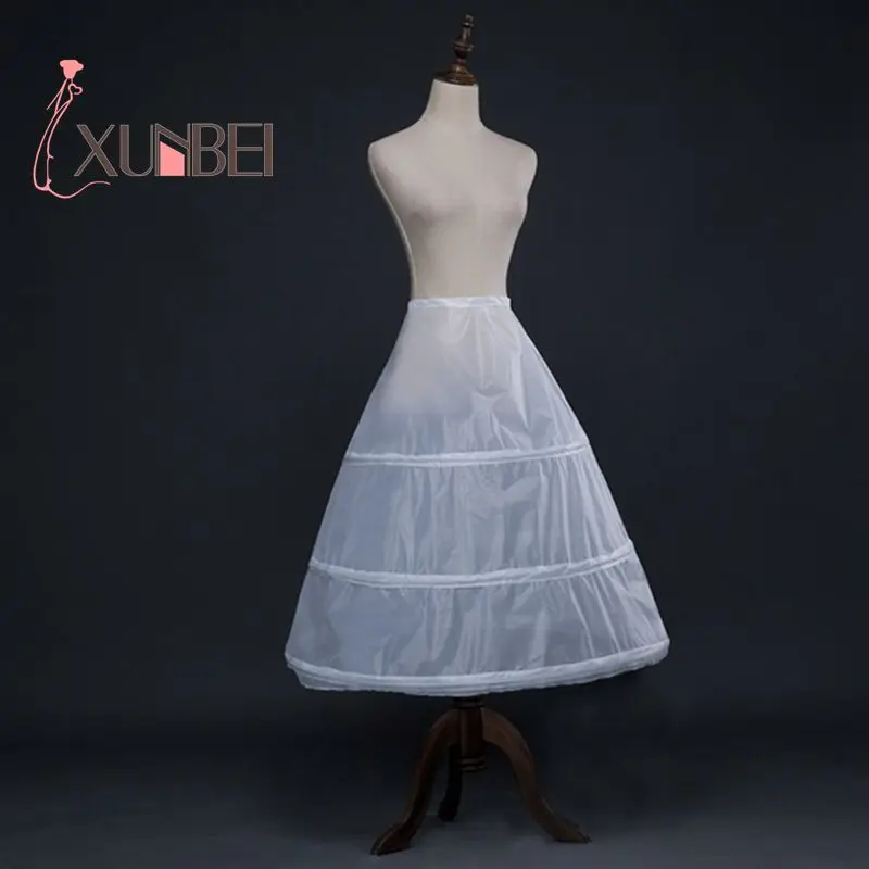 

3 Hoops White A Line Long White Petticoats Teenager Ballet Petticoat Wedding Petticoats Crinoline Tutu Skirts Girls Underskirt