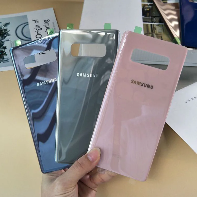 Samsung оригинальная задняя крышка с батарейным отсеком Задняя стеклянная крышка для samsung Galaxy Note 8 Note8 N9500 N9508 SM-N950F задняя крышка корпуса
