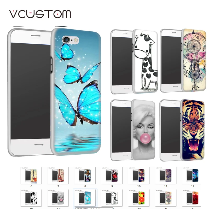 vcustom white hard cases for iphone 6/6s plus 5.5 inch mix stamps lovely pets puppies lions tigers phone case | Мобильные телефоны