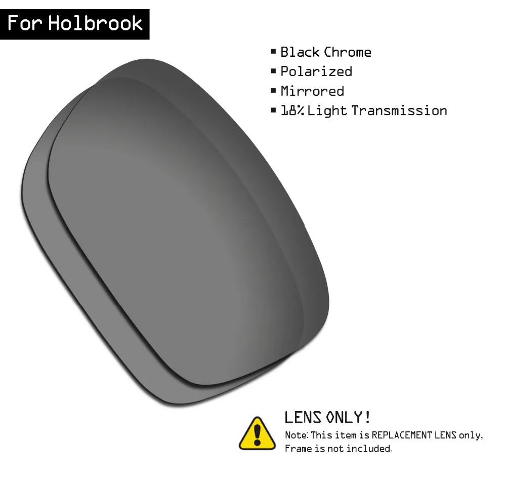 SmartVLT Polarized Sunglasses Replacement Lenses for Oakley Holbrook - Black Chrome | Аксессуары для одежды