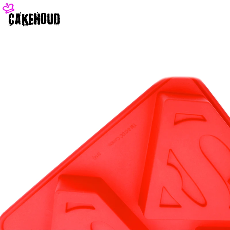 Силиконовая форма cakehood 6 отверстий 3D Супермен Hero S с логотипом для украшения торта
