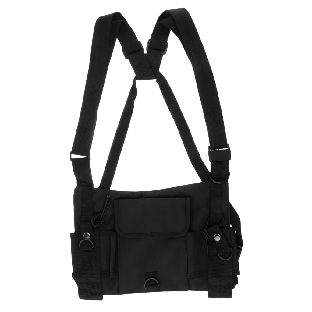 Radios Pocket Radio Chest Harness Bag Chest Front Pack Pouch Holster Vest Rig for Two Way Walkie Talkie