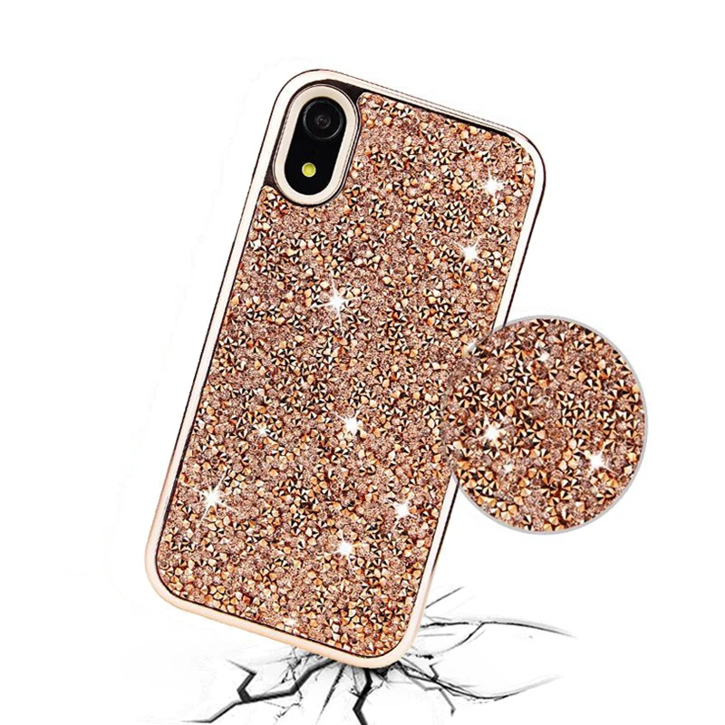 

Luxury Bling Diamond Case For iPhone X XS Max 8 7 Plus Case Crystal Hard Soft TPU Cover For iPhone 11 Pro 6 6S Plus Phone Case