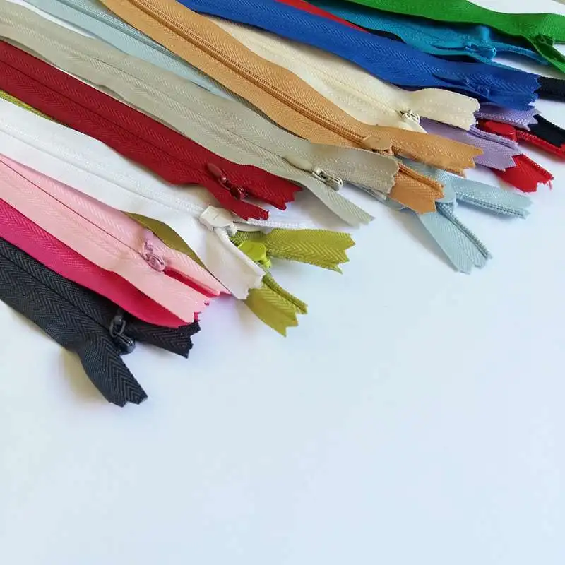 

6pcs/lot Mixed Color Nylon 50cm length Close-end invisible Zippers Tailor Sewing bags pillows Garment Accessories Sewing Zipper
