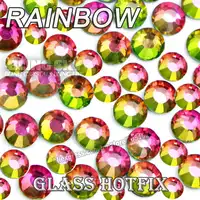 Rainbow BIG PACKAGE Hot Fix Rhinestones SS6 SS10 SS16 SS20 SS30 DMC Flat Back Crystals Glitters stone strass for DIY garment