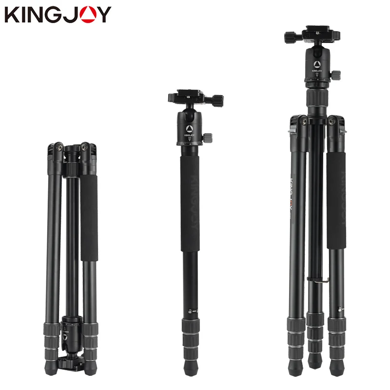 Cabeça para Viagens Kit de Fibra de Carbono Kingjoy G55 Oficial Profissional Portátil Tripé Monopé Bola Dslr Câmera Fotográfica - Image 3