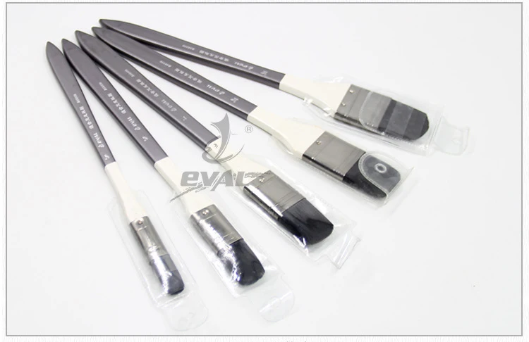 Escova de Nylon Escova de Pintura Preta de Alta Pintura a Óleo Pintura de Parede de Acrílico Forma de Avelã Pincel de Pintura Linha Qualidade 5 Pçs - Set Mew 11 5 pçs set mew linha escova de