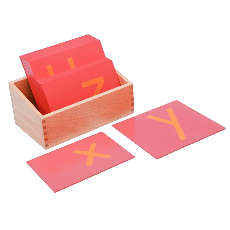  Baby Toy Montessori Sandpaper Letters Initial with Box Early Preschool Brinquedos Juguetes