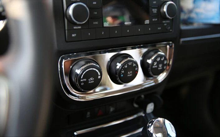 

Inner Accessories Air Conditioner Switch Button Trim 1* ABS Plastic Car Styling For Jeep Patriot 2011 2012 2013 2014 2015