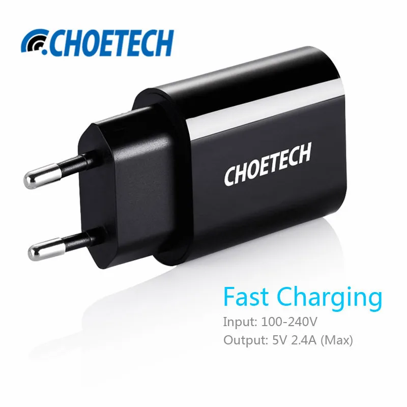 Smart Phone USB Charger 5V 2.4A US EU Plug Travel Charger
