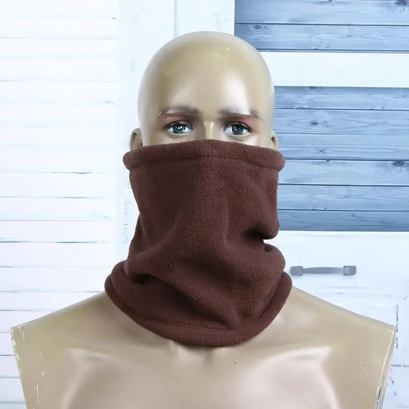 

Double Velvet Multi-usage Cycling Face Mask Neck Protector Unisex Outdoor Scarf Winter Thermal Warm Fleece Snood Scarf Hat