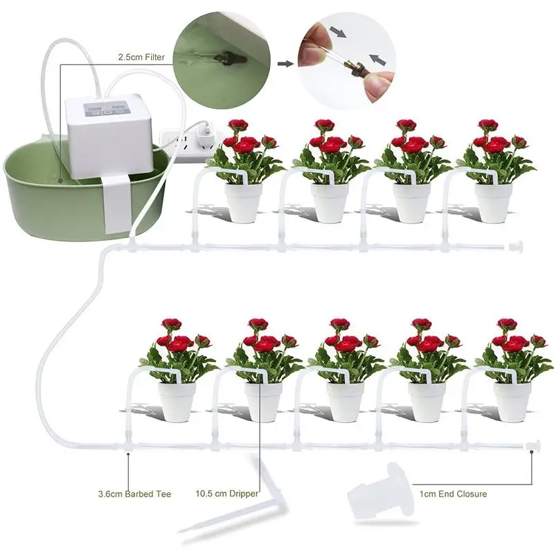 Diy kit de irrigação por gotejamento automático