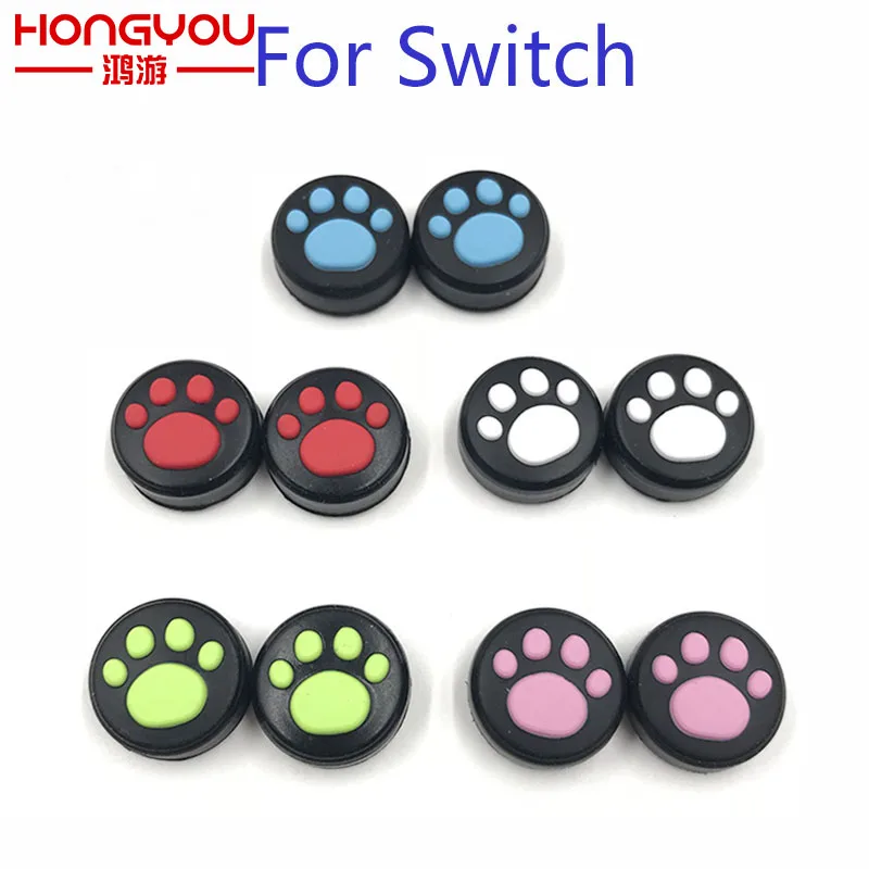 

4Pcs Increase high Cat Paw Anti-slip Silicone Thumb Stick Grip Heightening Cap For Nintendo Switch NX NS Joy-Con Game Controller