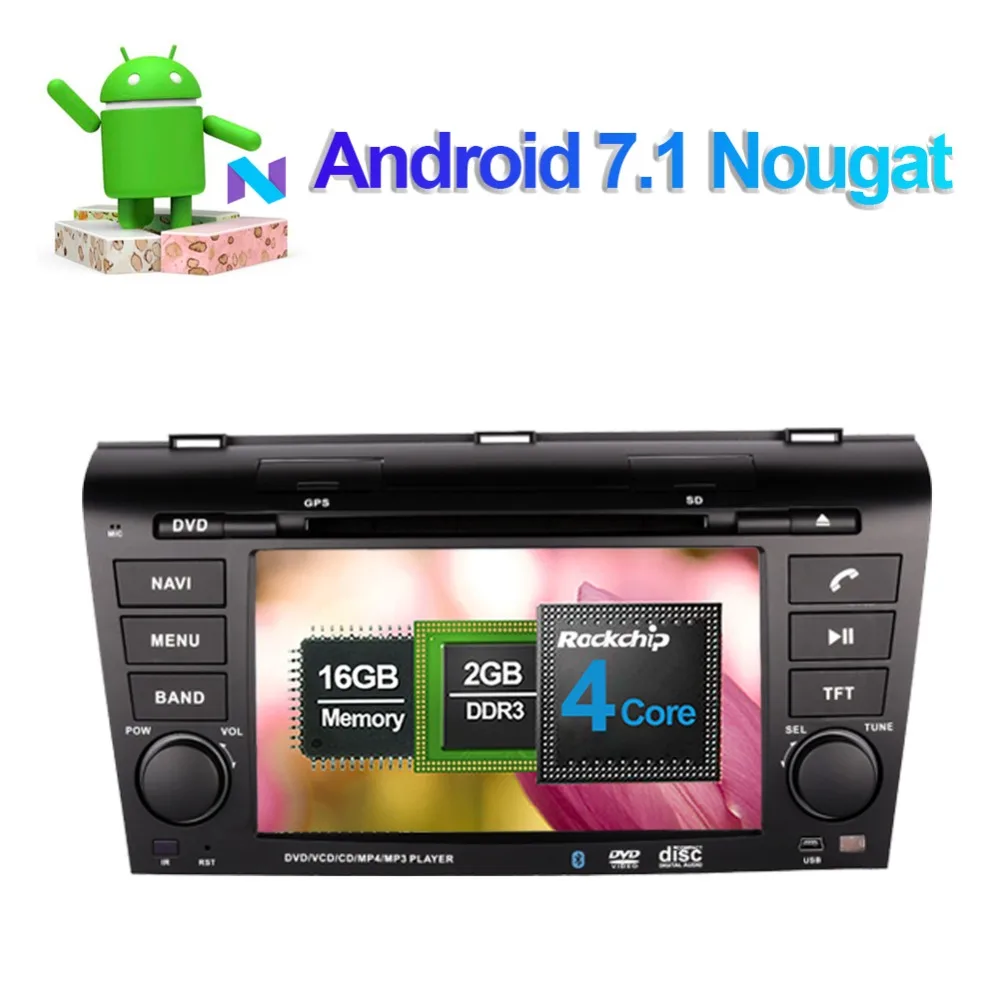 Best Android 8.0 Octa Core 4GB RAM Car PC DVD Head Unit with Bluetooth For Mazda 3 2004 2005 2006 2007 2008 2009 Radio Stereo Wifi 3