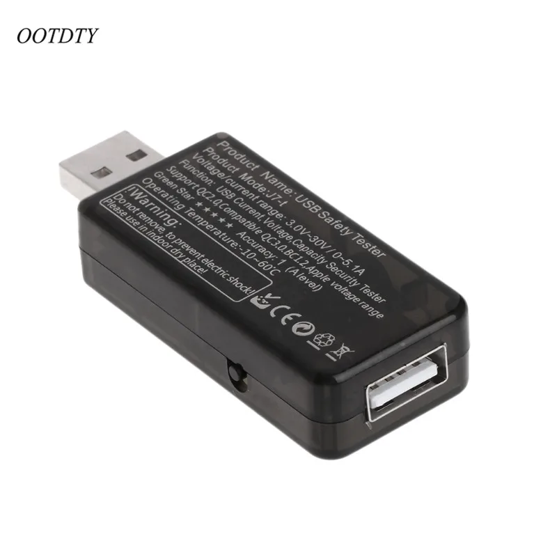 OOTDTY диспплей 3 V-30 V USB Цифровой Тестер Текущий Напряжение медицинский Зарядное устройство Ёмкость qc2.0/3,0 быстрая Мощность индикатор заряда вольтметр