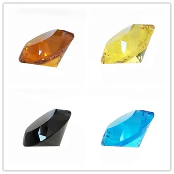 

Multifaceted Crystal Diamond Paperweight Crafts Aquamarine/Amber/Topaz/Black 120mm/150mm 1pcs For Hotel Decoration Wholesales