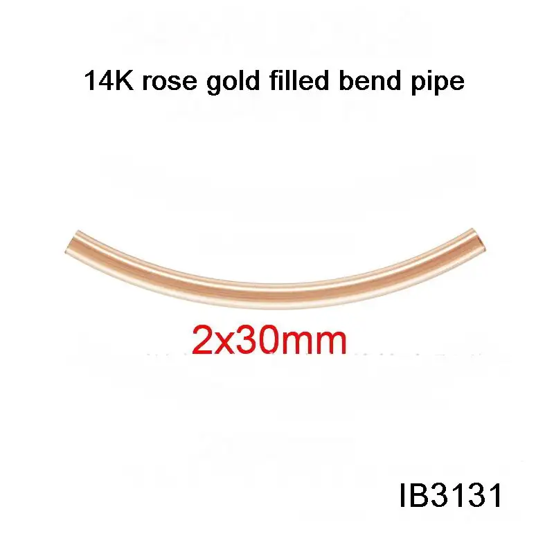 ib3130 Gold filled bend pipe rose gold pipe high quality Tubing for