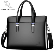 YUESKANGAROO мужской деловой кожаный портфель-сумка на плечо для ноутбука 1" мужские сумки через плечо сумки-мессенджеры