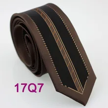 Yibei Coachella Тонкий Галстуки Тощий Повседневное коричневый границы в Вертикальную Полоску Средства ухода за кожей шеи галстуки черный низ Cravatta узкий Средства ухода за кожей Шеи Галстук Человек платье