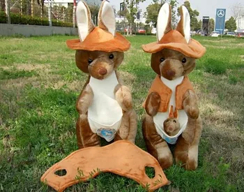 

large 90cm hat kangaroo plush toy soft toy ,birthday gift w5357